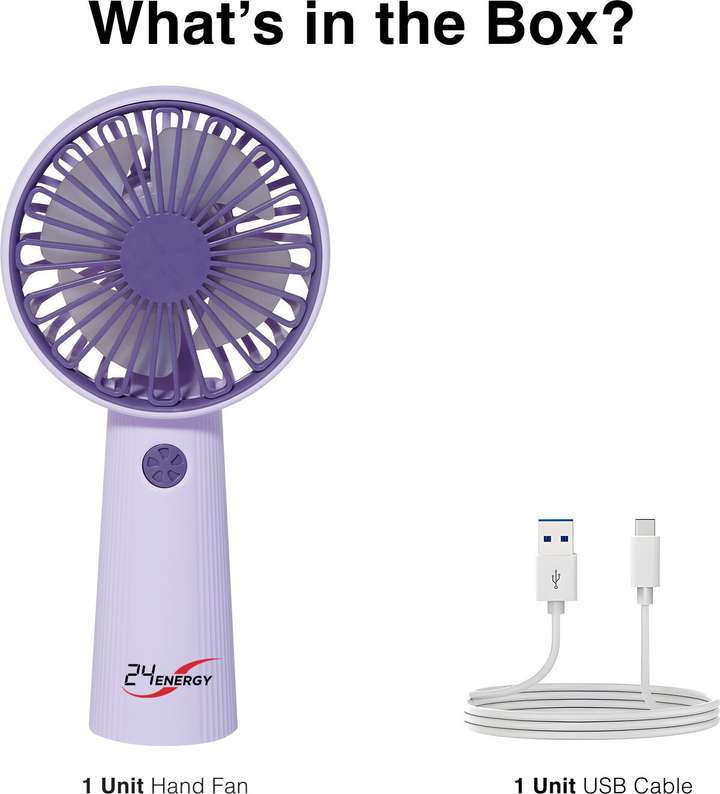 Mini Portable USB Air Cooler Fan (Purple)